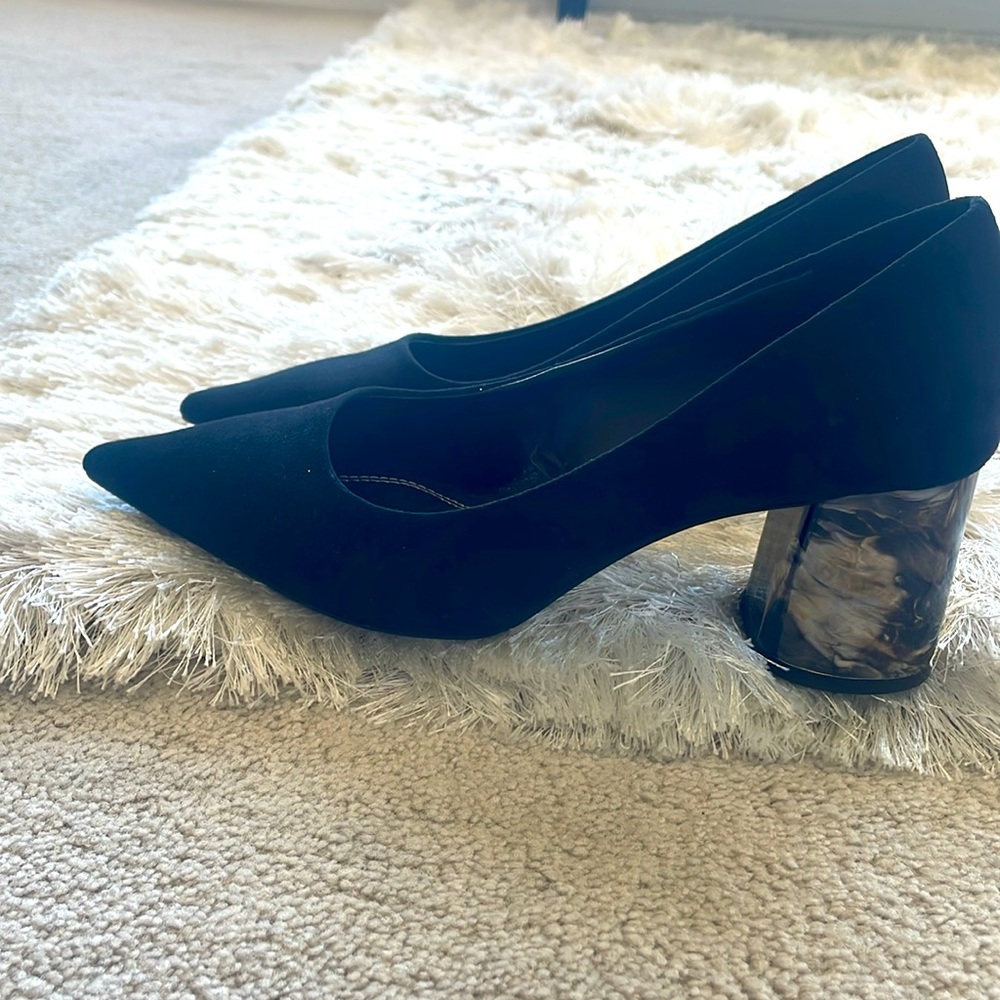 Zara tortoiseshell block heels